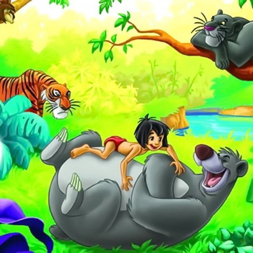 Lion King - Jungle Book, Educa Super Fa Puzzle 2x50 db