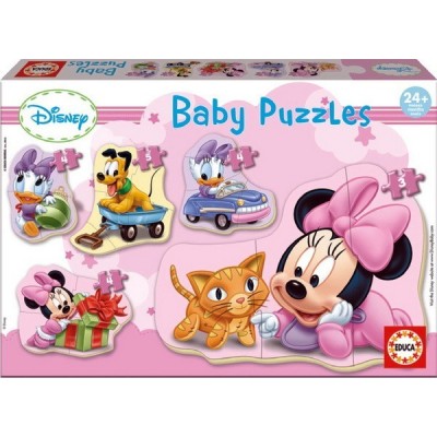 MINNIE, Educa Baby Puzzle 3-4-5 pc
