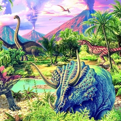 Dino World, Educa puzzle 2x100 pc