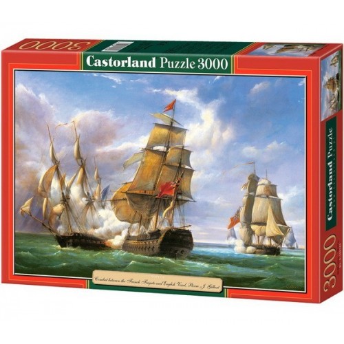 Csata a tengeren - Pierre J. Gilbert, Castorland puzzle 3000 db