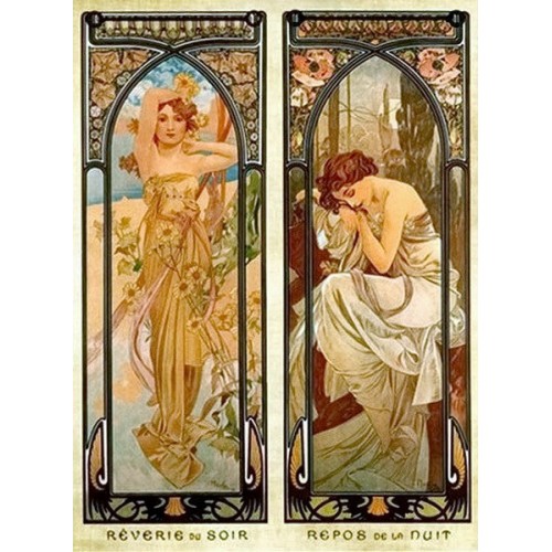 Times of the Day - Alfons Mucha, D-Toys puzzle 1000 pc