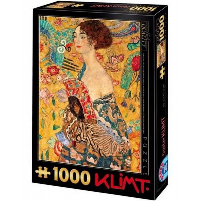 Hölgy legyezővel - Gustav Klimt, D-Toys puzzle 1000 db