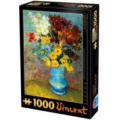 Virágok kék vázában - Van Gogh, D-Toys puzzle 1000 db