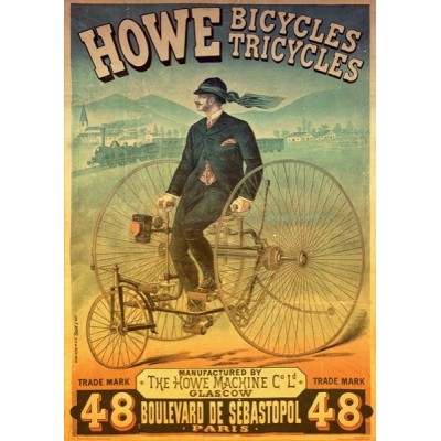 Vintage Posters - Howe Bicycles, D-Toys puzzle 1000 pc