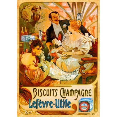 Vintage Posters - Biscuits Champagne, D-Toys puzzle 1000 pc