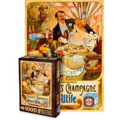 Vintage Posters - Biscuits Champagne, D-Toys puzzle 1000 pc