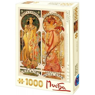 Moët & Chandon - Alfons Mucha, D-Toys puzzle 1000 db