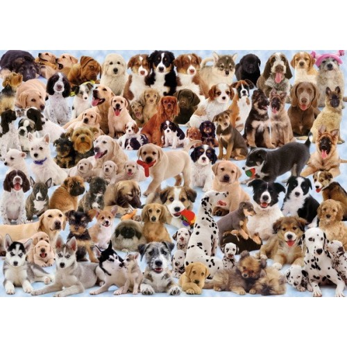 Kutya kollázs, Ravensburger Puzzle, 1000 darabos kirakó