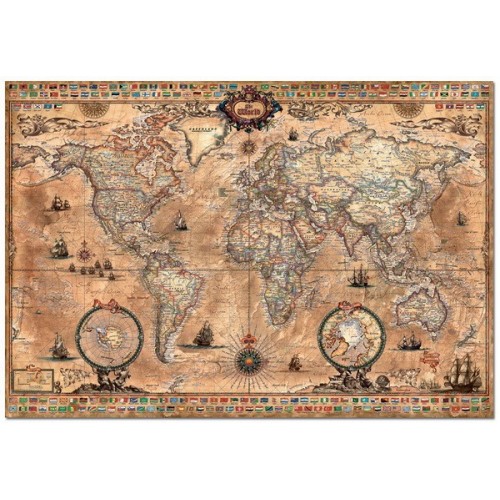 ANTIQUE WORLD MAP, Educa Puzzle 1000 pc