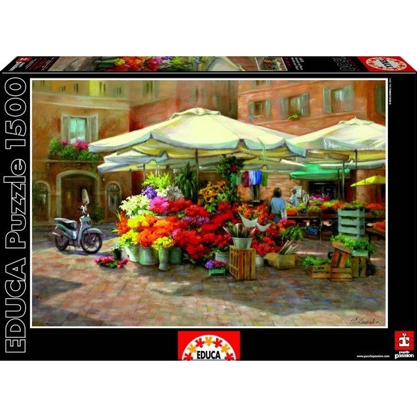 Virágok a piactéren, Educa Puzzle 1500 darabos képkirakó
