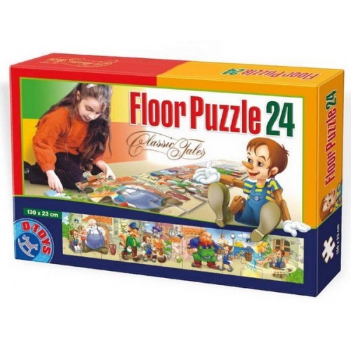 Pinokkió - Padló Puzzle, D-Toys 24 darabos képkirakó