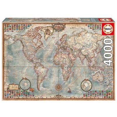 THE WORLD - EXECUTIVE MAP, Educa puzzle 4000 pc