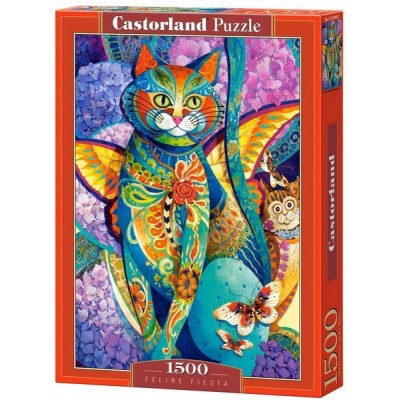 Feline Fiesta - David Galchutt, Castorland puzzle 1500 pc