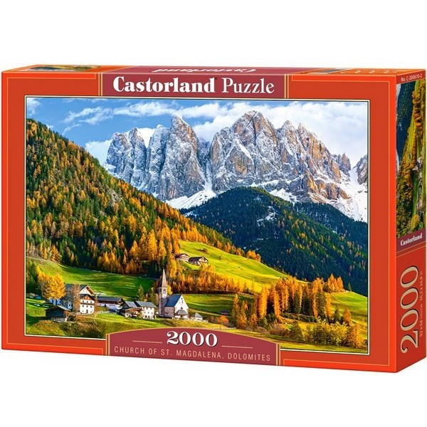 Church of St. Magdalena, Dolomites, Castorland puzzle 2000 pc