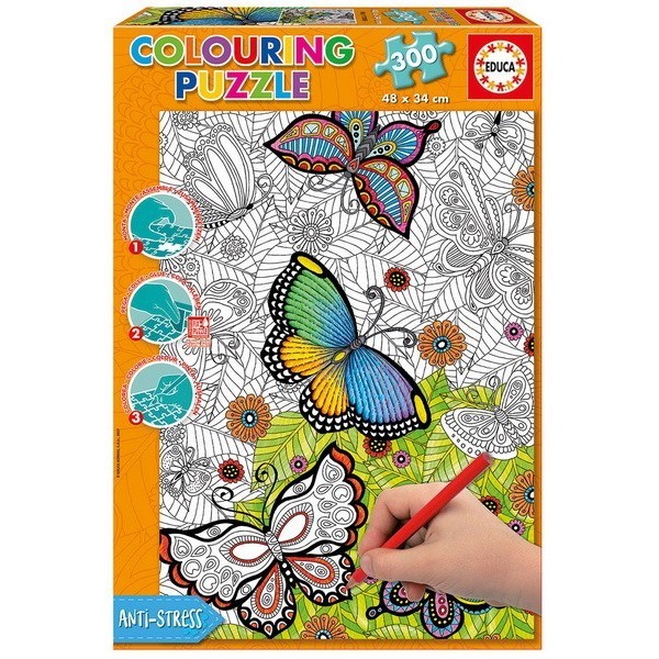Pillangók, Educa 300 darabos színezhető puzzle