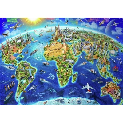 World Landmarks Globe, Educa Puzzle 2000 pc
