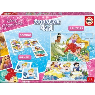 Disney Princess, Educa Superpack, 4 in 1 Game set