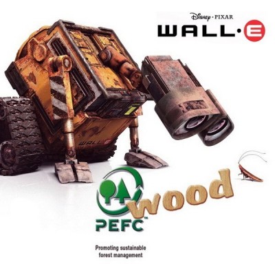 Wall-e Super Puzzle, Educa wooden puzzle 2x16 pc
