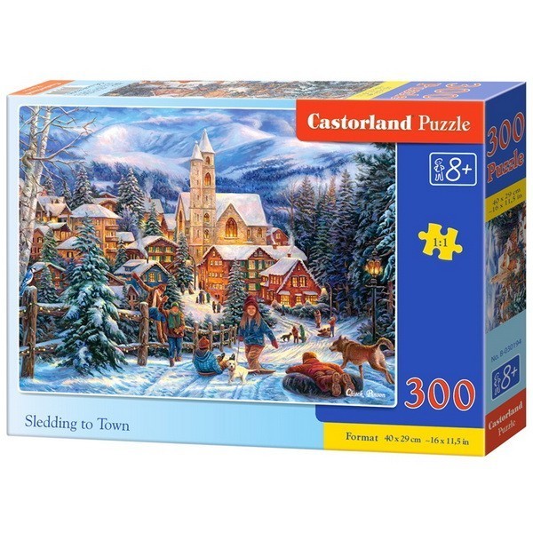 Esti szánkózás, 300 darabos Castorland puzzle
