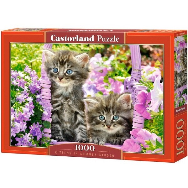 Cicák a nyári virágok közt, Castorland Puzzle 1000 darabos képkirakó