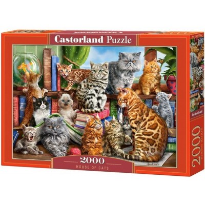 Cirmos cicák, 2000 darabos Castorland puzzle