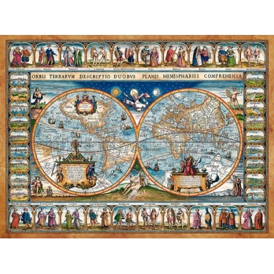 Map of The World - 1639, Castorland puzzle 2000 pc