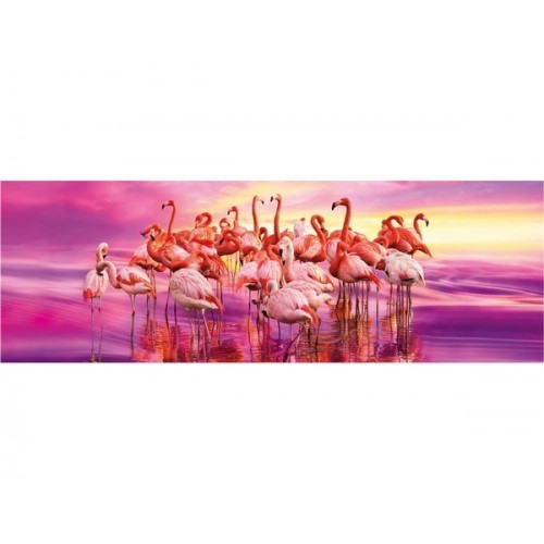 Flamingók tánca, 1000 darabos Clementoni panoráma puzzle