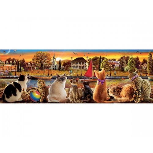 Cats on the Quay, Educa panorama puzzle 1000 pcs
