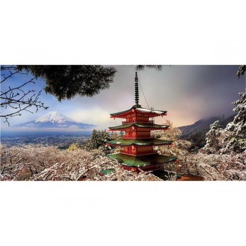 Mount Fuji and Chureito pagoda - Japan, Educa Puzzle 3000 pc