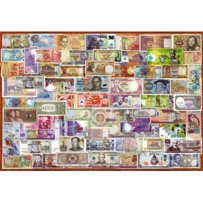 World banknotes, Educa jigsaw puzzle 1000 pc