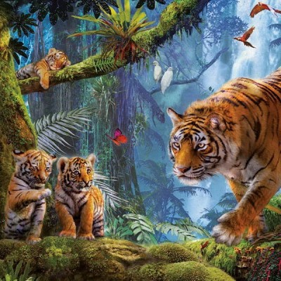A dzsungel tigrisei, 1000 darabos Educa puzzle