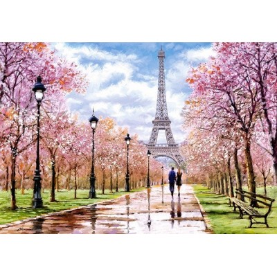 Romantikus séta Párizsban, 1000 darabos Castorland puzzle