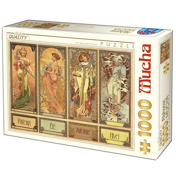 Seasons - Alfons Mucha, D-Toys puzzle 1000 pc
