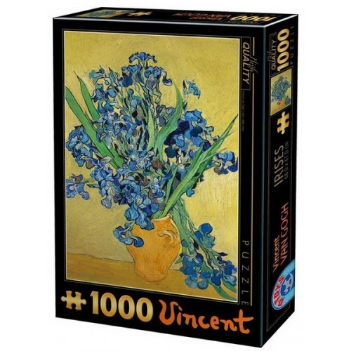 Íriszek vázában - Van Gogh, 1000 darabos D-Toys puzzle