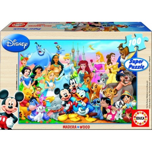 Walt Disney Csodálatos Világa, Educa Super Fa Puzzle 100 db