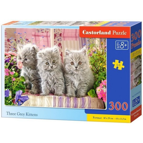 Három szürke cica, 300 darabos Castorland puzzle