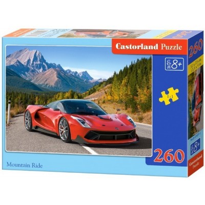 Sportautó a hegyi úton, Castorland 260 darabos puzzle
