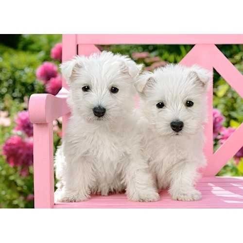 White Terrier Puppies, Castorland Classic Puzzle 120pc