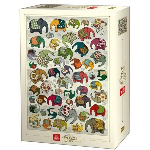 Elephant pattern - Dávid-Kátai Eszter, Deico puzzle 1000 pc