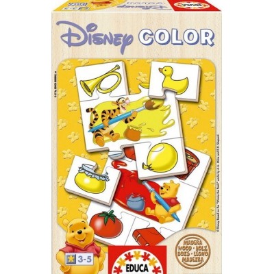 Winnie the Pooh - Play With Colors, Educa wooden puzzle 4x5 pc