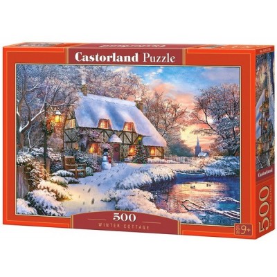 Ház karácsonyi hangulaban, 500 darabos Castorland Puzzle