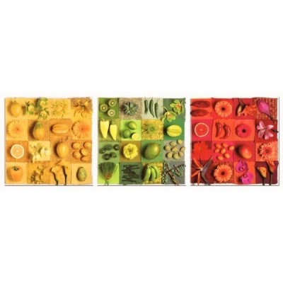 Egzotikus gyümölcsök és virágok, Educa 3x500 darabos Deco Puzzle