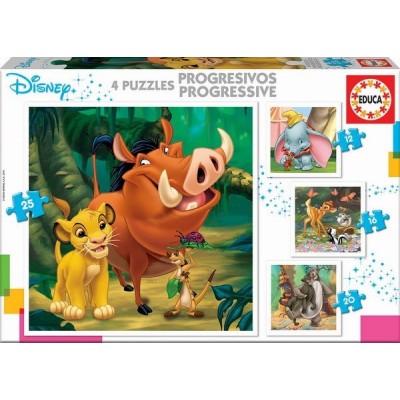 Disney mesék, Educa Progresszív Puzzle 12-25 db