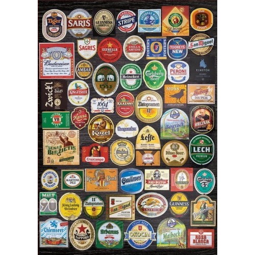 Beer labels collage, Educa Puzzle 1500 pieces