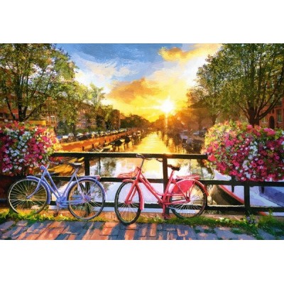 Picturesque Amsterdam with Bicycles, Castorland Puzzle 1000 pc