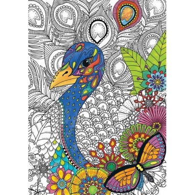 Peacock, Educa colouring puzzle 300 pc