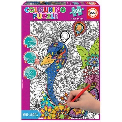 Páva, Educa 300 darabos színezhető puzzle