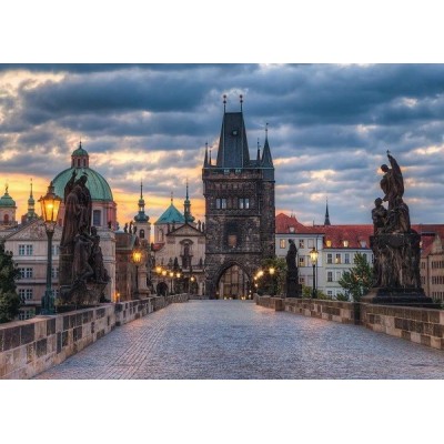 Séta a Károly hídon - Prága, 1000 darabos Ravensburger puzzle