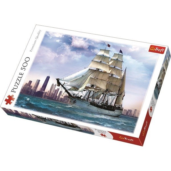 Sailing against the Chicago, Trefl puzzle, 500 pcs