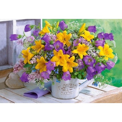 Bouquet of Lilies and Bellflowers, Castorland Puzzle 1000 pc